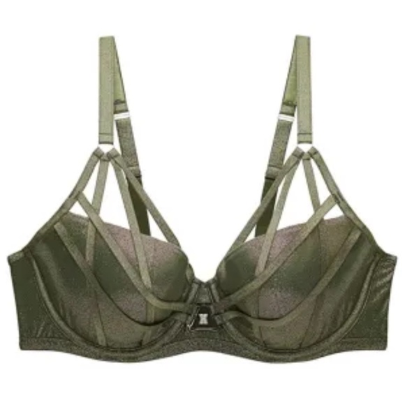 NWT Savage X Fenty Going Platinum Mesh Caged Demi Bra - Picture 7 of 7